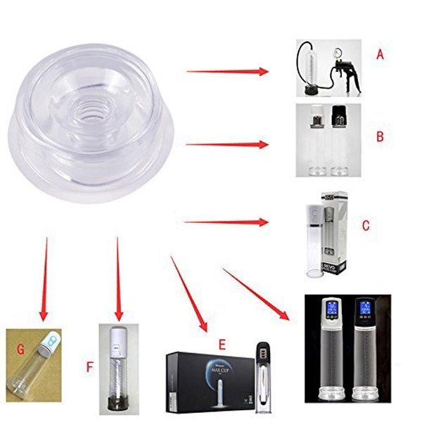2 Clear Silicone Universal Penis Pump Replacement Sleeve Donut Seal