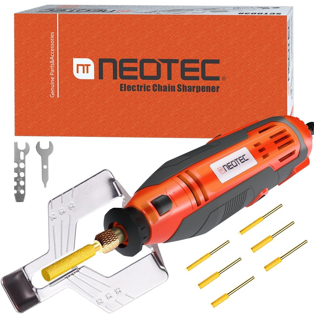 Electric Chainsaw Sharpener Kit with 3 File Size Diamond Bits Chainsaw Sharpener