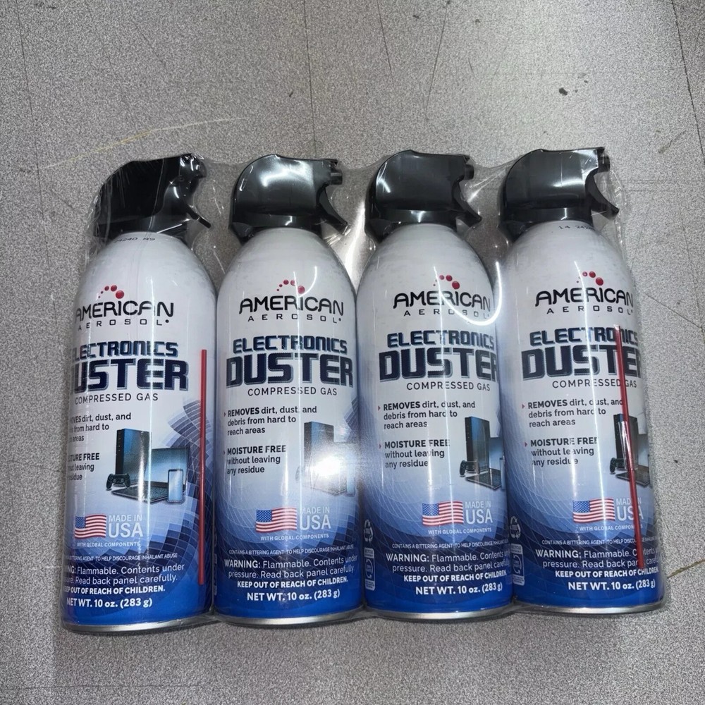 American Aerosol Compressed Gas Electronics Duster 10 oz., 4 Pack