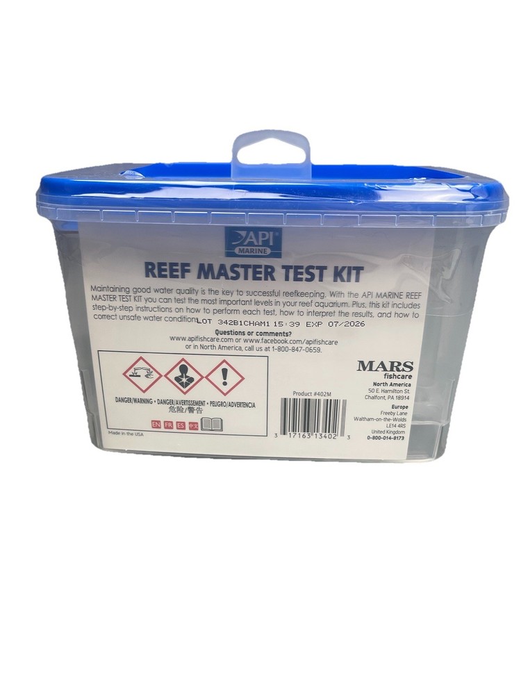 API Reef Master Marine Test Kit - Calcium, Carbonate, Phosphate, Nitrate...
