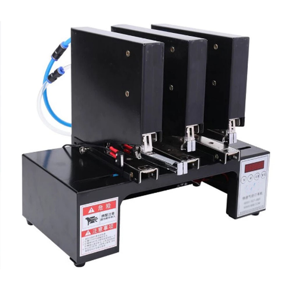 Three-head pneumatic stapler binding machine automatic electric stapler