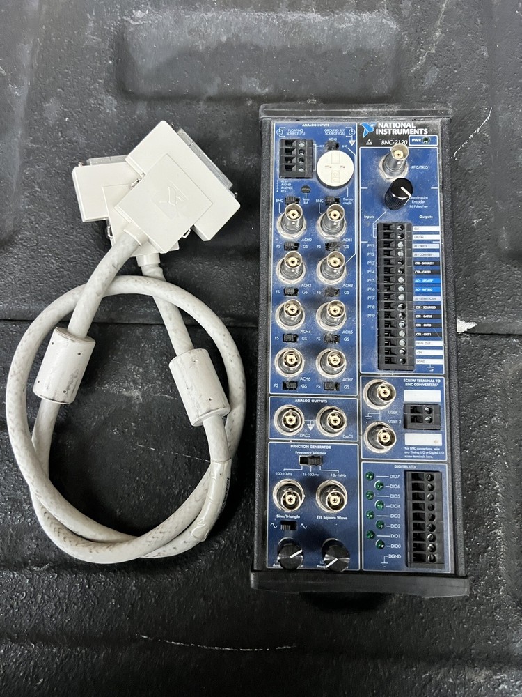 National Instruments BNC-2120 Connector Block w Function Generator, Quad Encoder