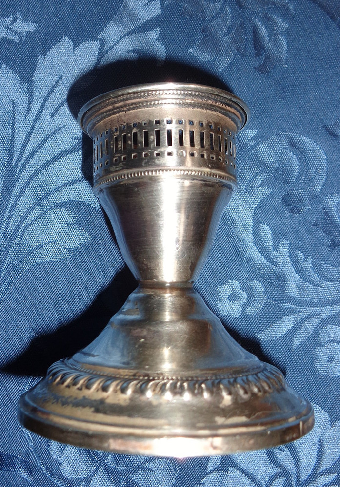 Antique Sterling Weighted Candlesticks Pair Newburyport Silver