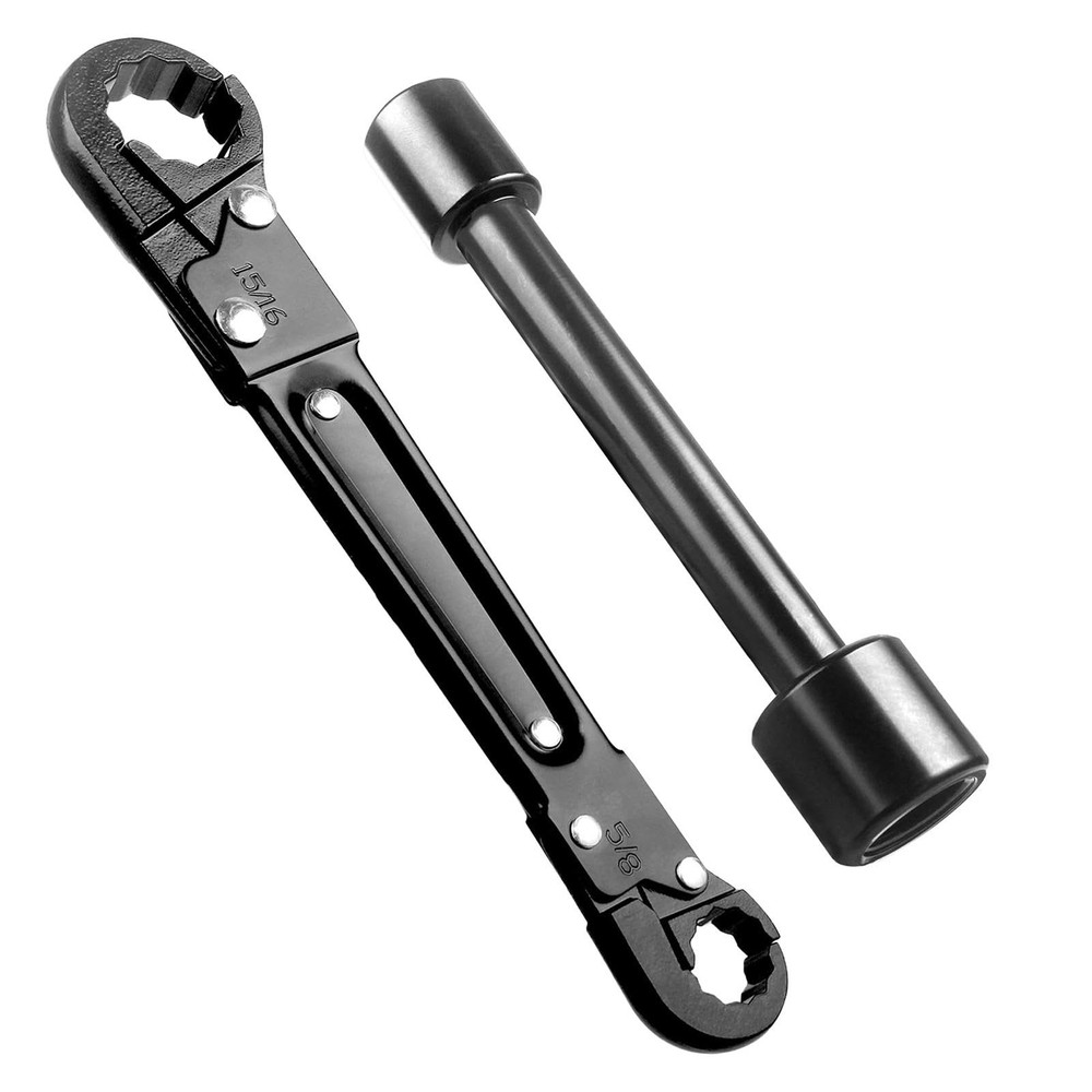 Angle Stop Wrench Kit Plumbing Tool For Compression Stops Nuts Black