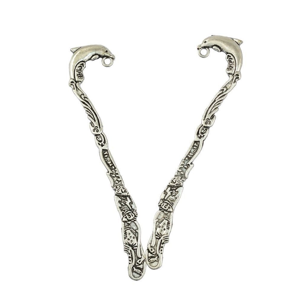 6 Pieces Dolphin Pattern Alloy Bookmarks With