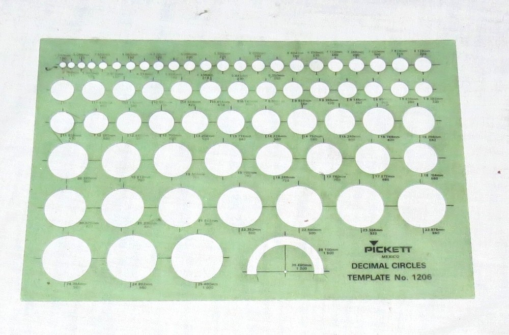 Pickett Mexico Template 1206 Decimal Circles