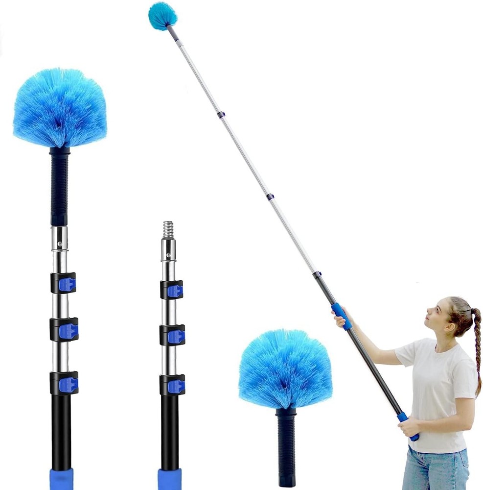 20 Foot Cobweb Duster with Extens Pole, Webster Cobweb Duster for High