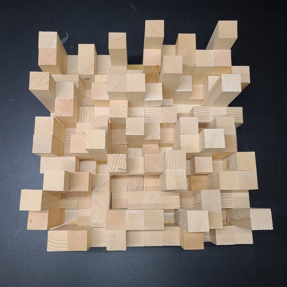 Fully Assembled Acoustic Wood Sound Diffuser Skyline Treatment Panel