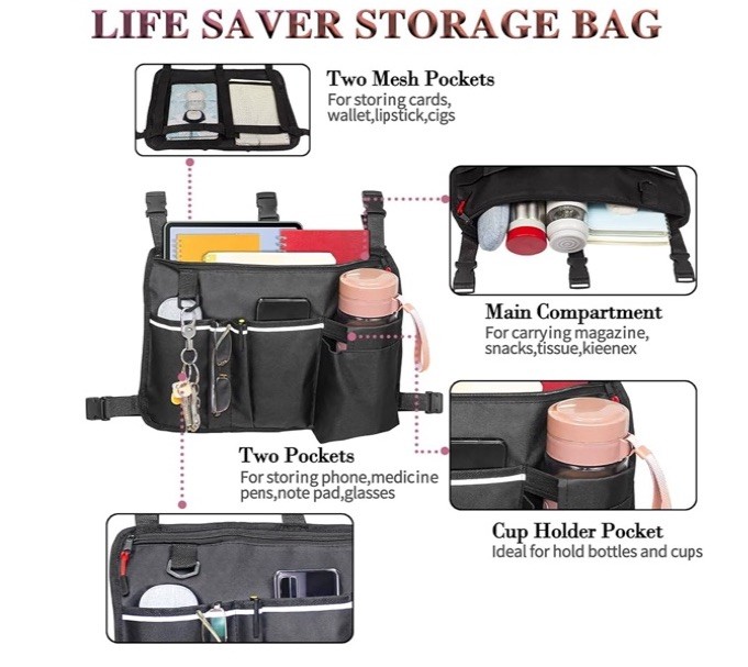Mobility Storage Accessory, Large Capacity For Walker Or Walker.  0109