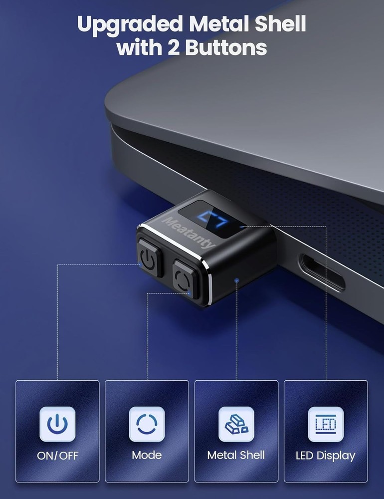 Meatanty Metal Tiny Mouse Jiggler, USB Mouse Mover Undetectable, Automatic With