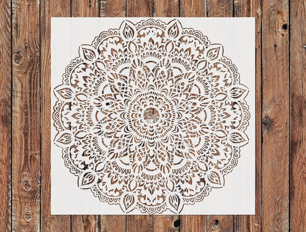 Reusable Plastic Mandala Stencil Template for DIY Art Projects - StencilAir