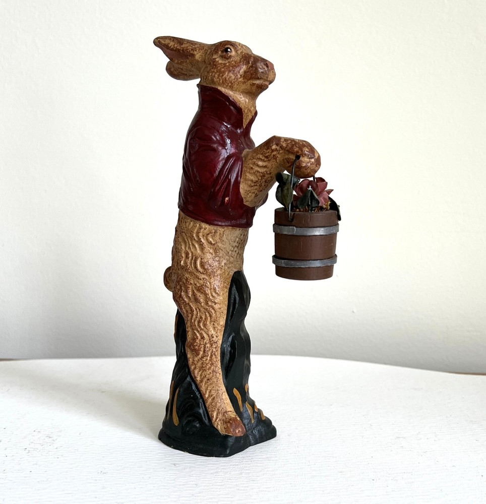 Rabbit Figurine, Easter rabbit Decoration, 7.75”