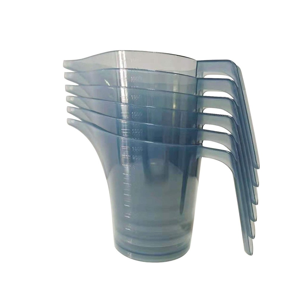Pitcher 6 Pack Long Spout Jug 1000ml Translucent Grey Measuring Cups,Kitchen ...