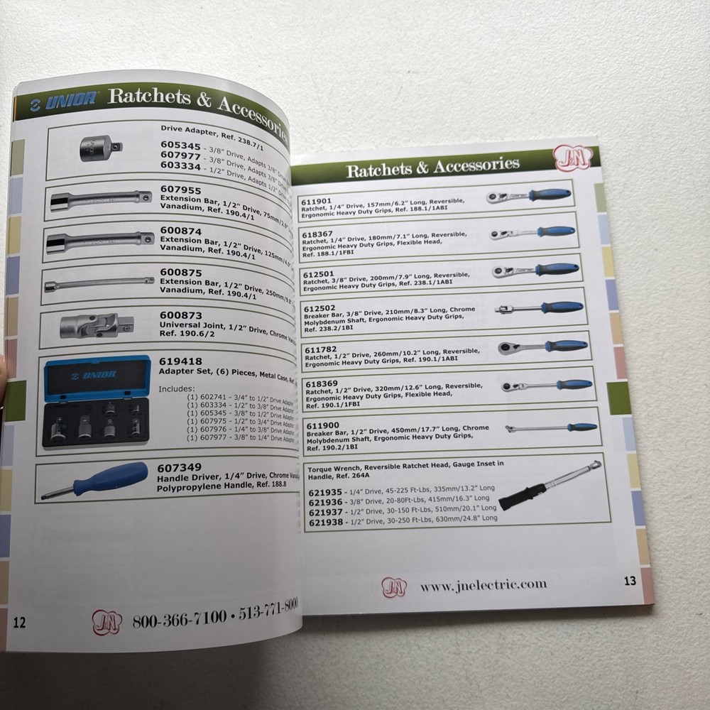 Unior Distributed By J&N Hand Tools Catalog 2011
