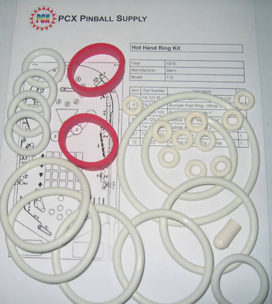 1979 Stern Hot Hand Pinball Rubber Ring Kit