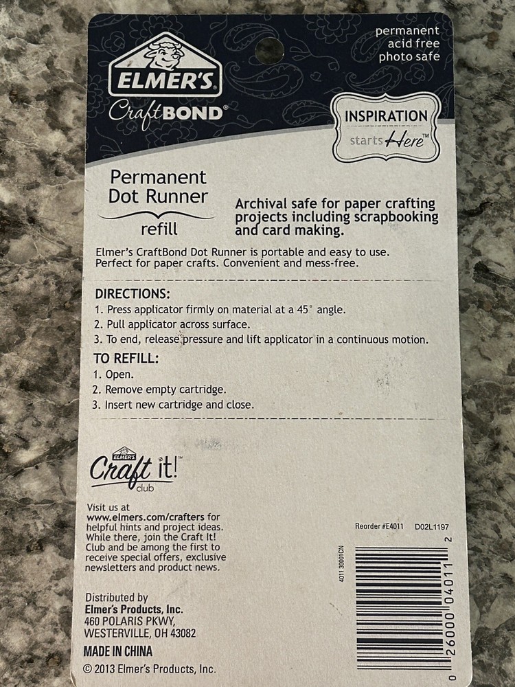 Elmer’s Craft Bond High Track Dot Runner Refill, 2 Count