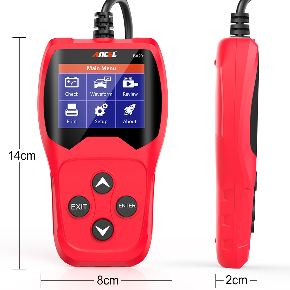 ANCEL 12V Car Battery Load Tester Voltmeter Cranking Charging Analyzer Fast Test