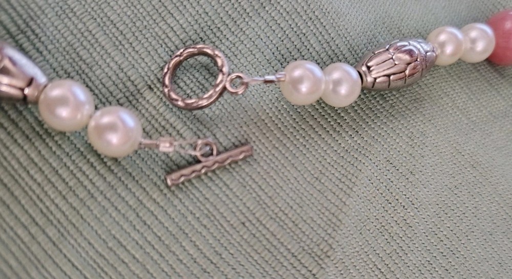 Handmade Acrylic Bead 23-in Necklace