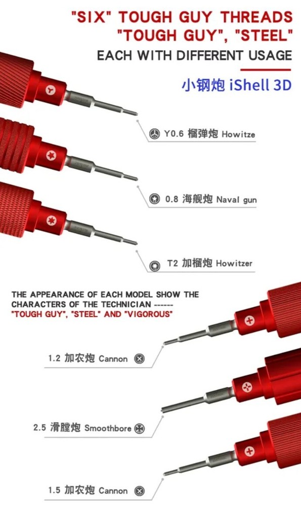 iShell 3D Mortar Mini, Precision Screwdriver, 1.2 Phillips