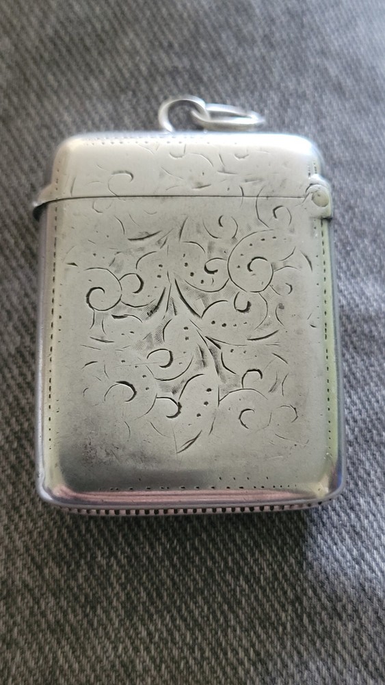 Antique 1898 Silver Vesta Case By Zimmerman