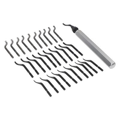 Metal Hand Deburring Tool Kit With 31 Blades For Multiple Material Applications