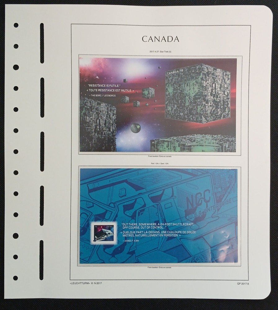 2017 Canada Year Set On Lighthouse/Leuchtturm Hingless Pages
