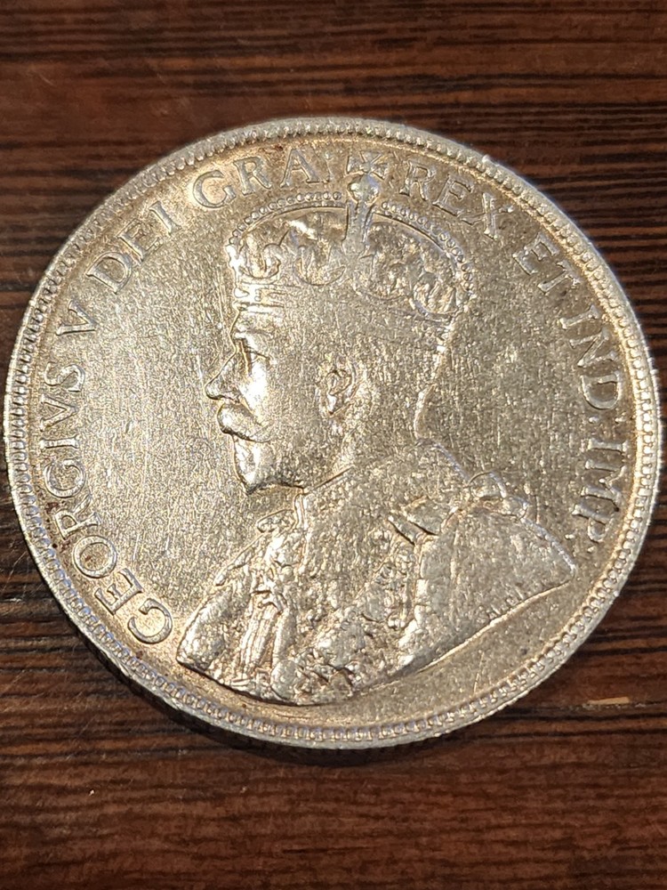 1918 Canada 50 Cents Silver Coin