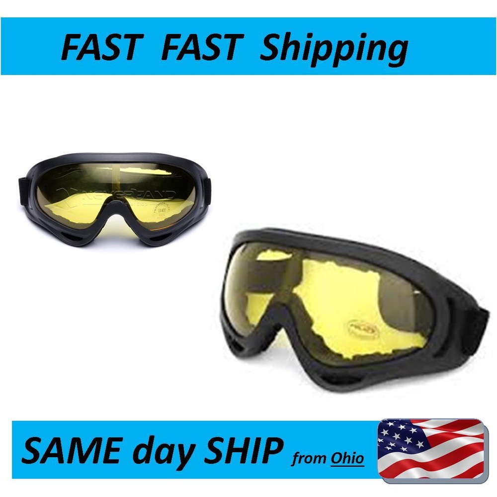 Yellow BRIGHT Vision Shooting Goggles - WIDE View