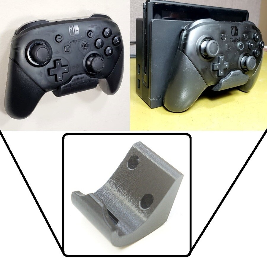 Wall Mount for Nintendo Switch Pro Controller Mountable Gamepad Holder
