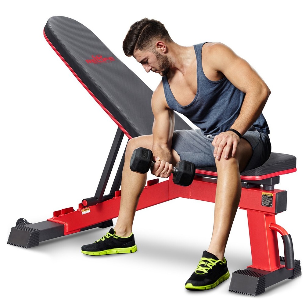Adjustable Weight Dumbbell Bench Incline Decline Workout Exercise 1000LBS