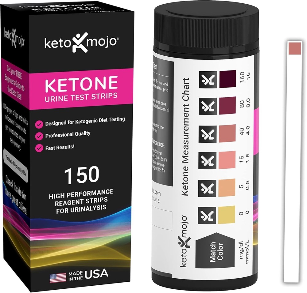 150 Count Ketone Urine Strips - Fast Testing with Keto App & Guide Included