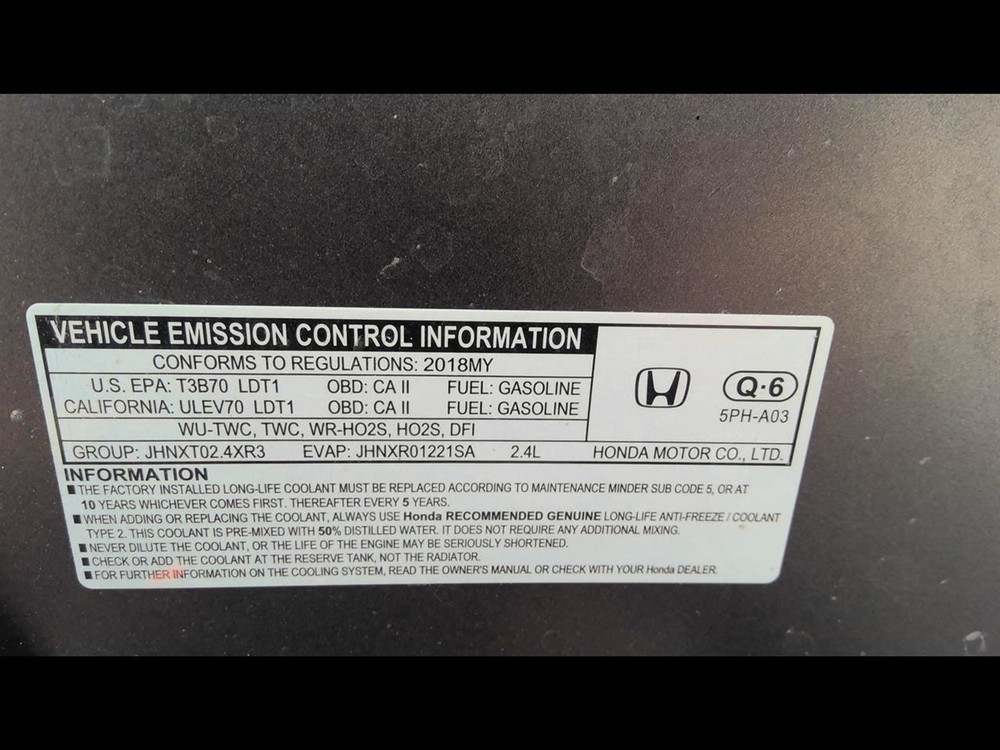 2017 2018 2019 HONDA CR-V Air Shutter