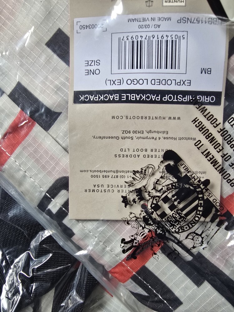 Hunter Original Ripstop Packable Backpack Exploded Logo Free Shipping