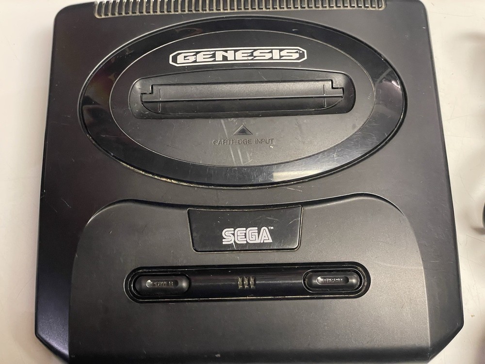 SEGA Genesis Model 2 Black Console W/ Controller & Cables #5