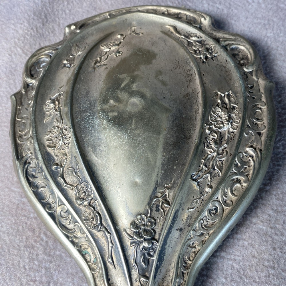 Bristol Silver Handheld Mirror Antique