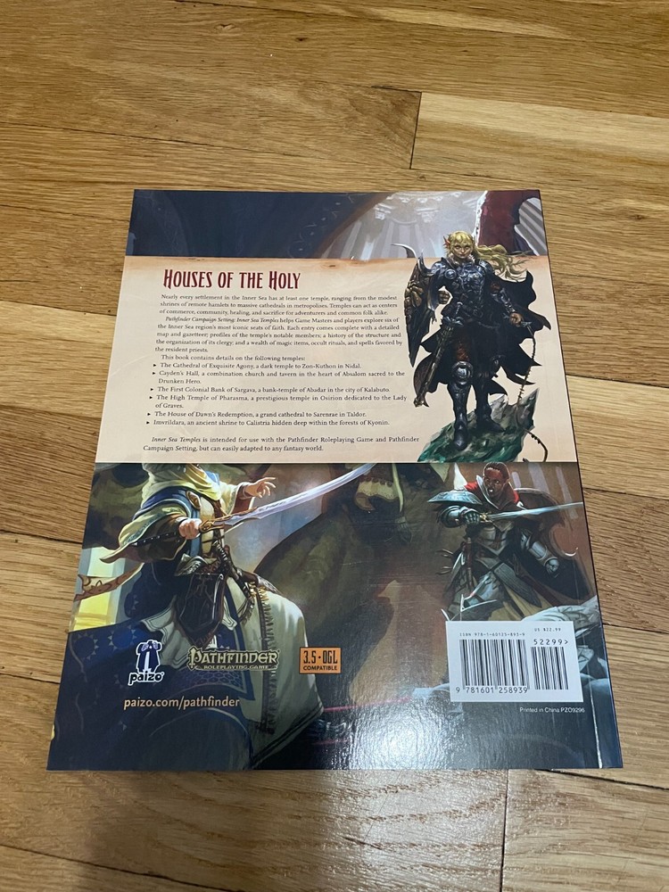 Pathfinder Campaign Setting: Inner Sea Temples RPG D20 D&D 3.5