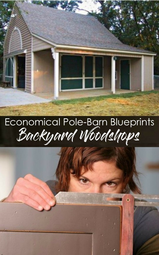 17 Workshop and Studio Barn Plans - Complete Pole-Barn Construction Plans (S4)