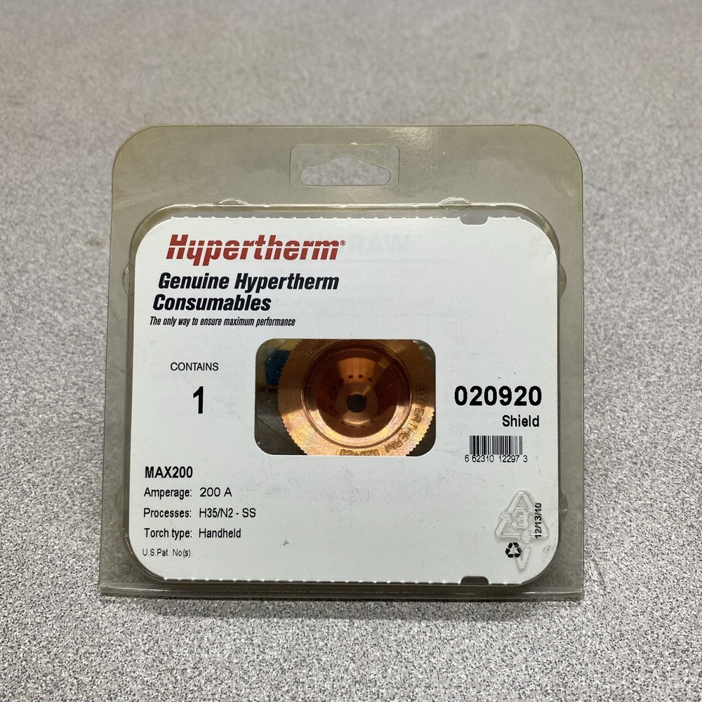 Hypertherm 020920 Max200 Shield Stainless Steel Consumables PAC200 T/E Torch NEW