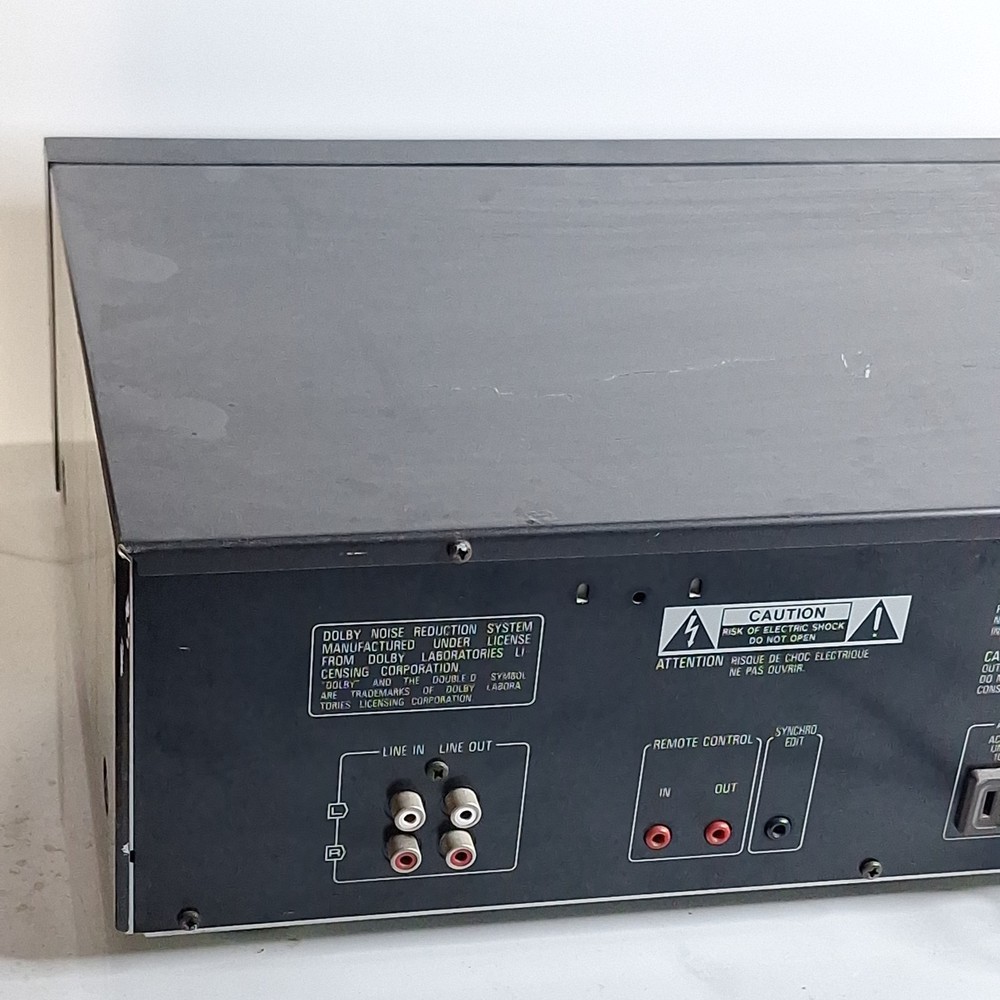 Technics RS-TR155 Auto Reverse Dual Cassette Deck Player Recorder READ TESTED