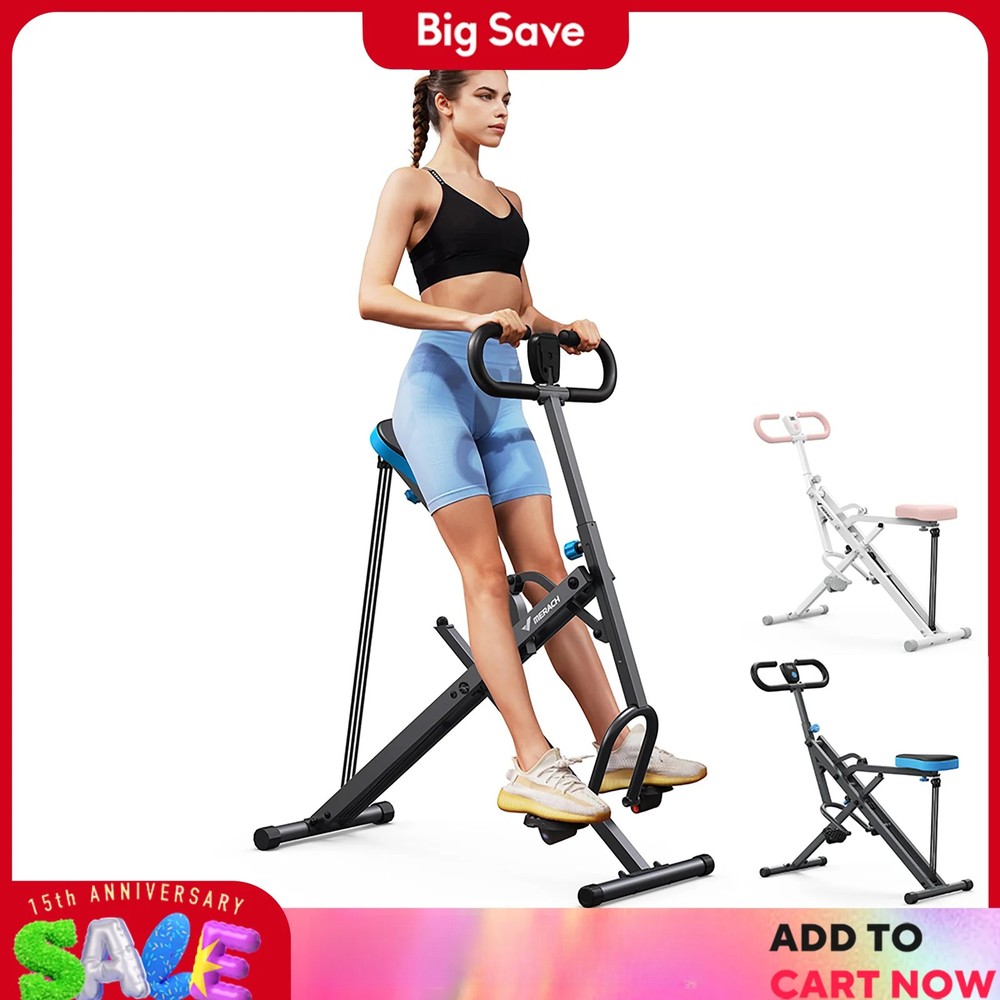 Squat Machine 2in1 Squat Rowing Machine Easy Setup Foldable  Glutes Leg Home Fit