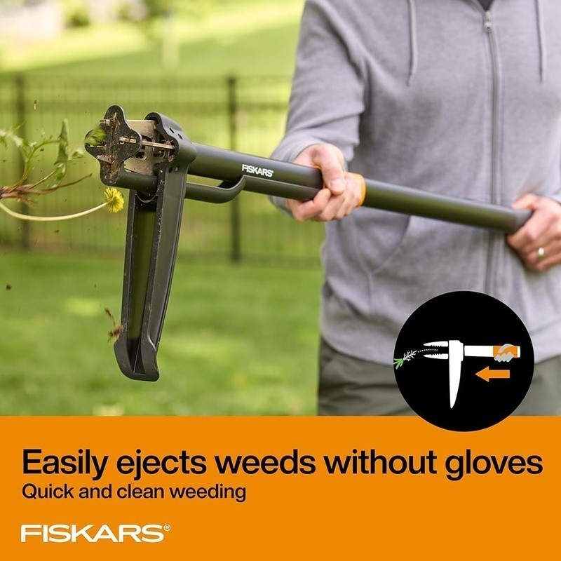 Manual Weeder Tool Long Handle Easy Eject Stainless Steel Claws Garden Tool New