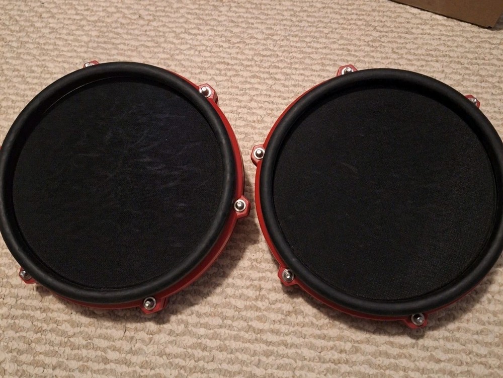 2 Alesis Nitro Electronic RED Mesh Snare Drum Pad