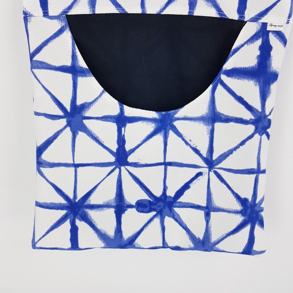 Peg Bag Handmade Blue White Patterned Lined Laundry Clothes Peg Holder
