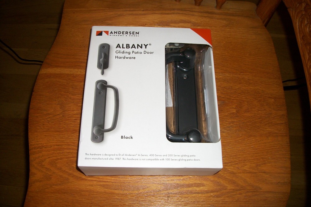 Andersen Albany 2 Panel Gliding Patio Door Hardware black