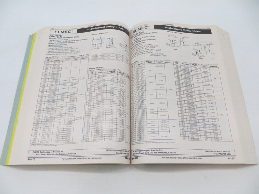 EEM 98 Electronic Engineers Master Catalog Volume A Electronic Components -