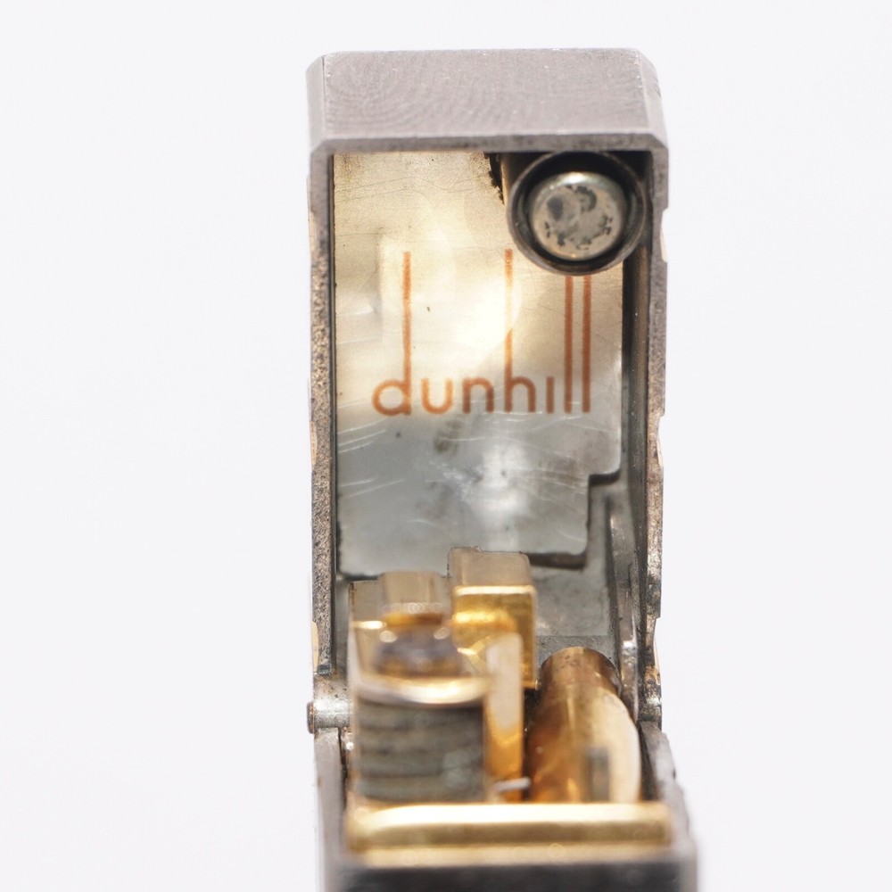 Dunhill Silver Rollagas Lighter Threes Gold Line_Ultrasonically cleaned_WORKING