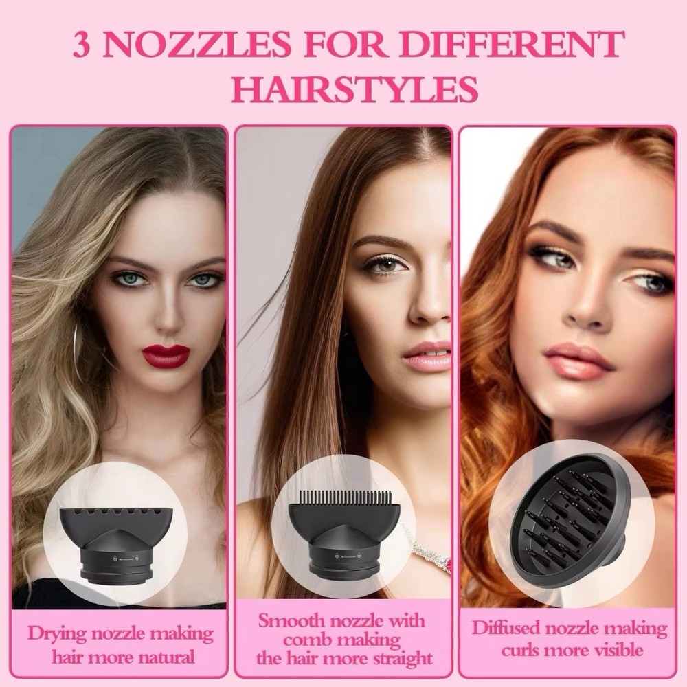 Ionic Hair Dryer 2000W AC Motor Hot Cool With Diffuser