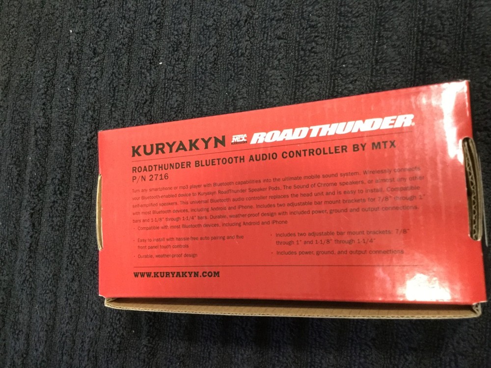 Kuryakyn Road Thunder Motorcycle Bluetooth Audio Controller from MTX
