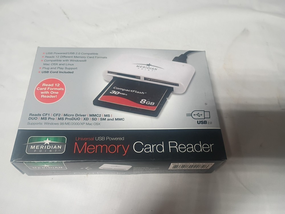 USB memory card reader 2.0 READS 11 DIFFERENT MEMORY FORMATS does not read SM