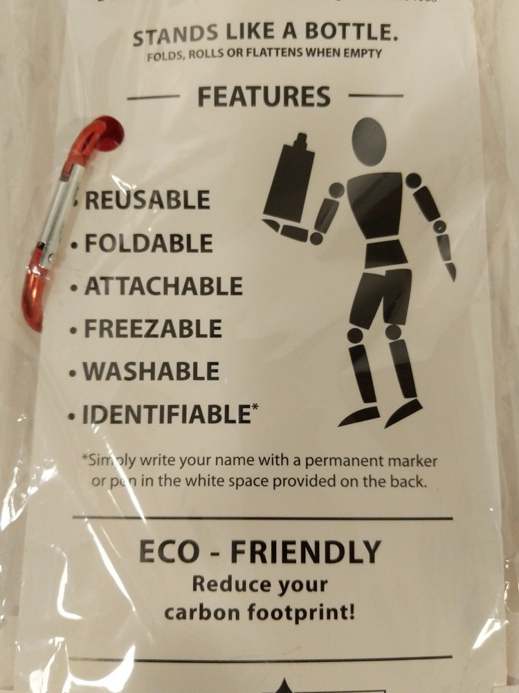 Eco-Friendly Collapsible Water Bottle with Jerry's Logo